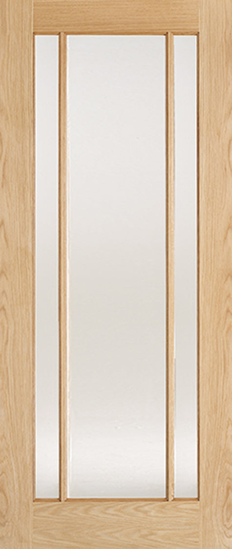 LPD Oak Lincoln Glazed 3L Frosted Glass Internal door