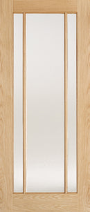 LPD Oak Lincoln Glazed 3L Frosted Glass Internal door