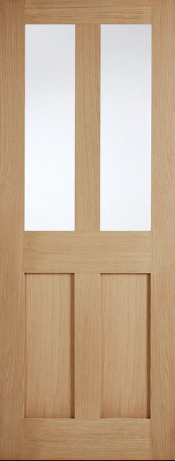 Joinery External Solid Oak Victorian 4 Panel Half Glazed