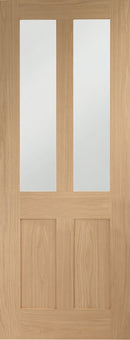 Internal door XL Joinery Oak Malton Shaker Clear Glazed