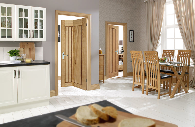 LPD Pre-Finished Oak Mexicano Bi-Fold Internal door