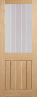 LPD Prefinished Oak Mexicano Half Light Firedoor Internal door