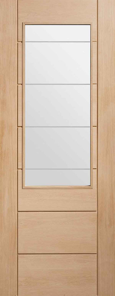 XL Joinery Oak Palermo 2XG Clear Etched Glass