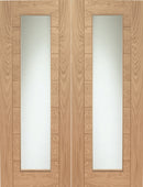 XL Joinery Oak Palermo Clear Glazed Pair Internal door
