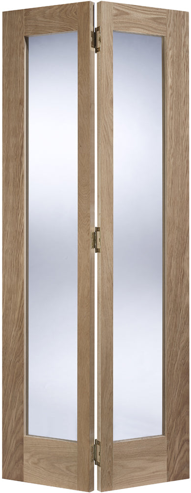 LPD Oak Pattern 10 Glazed Bi-Fold  Internal door