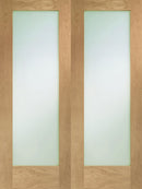 XL Joinery Oak Pattern 10 Door Pair Clear Glazed Internal door
