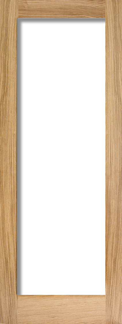 LPD Oak Pattern 10 Clear Glazed Fire Door