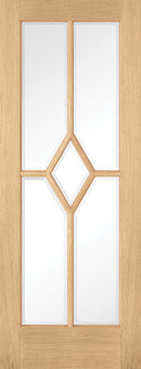LPD Prefinished Oak Reims Glazed Internal door