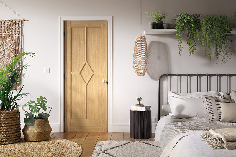 LPD Prefinished Oak Reims Fire Door