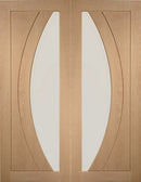 XL Joinery Oak Salerno Clear Glazed Pair Internal door