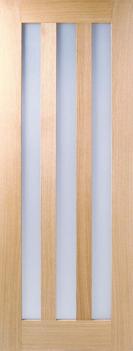 LPD Prefinished Oak Utah Glazed 3L Clear Internal door