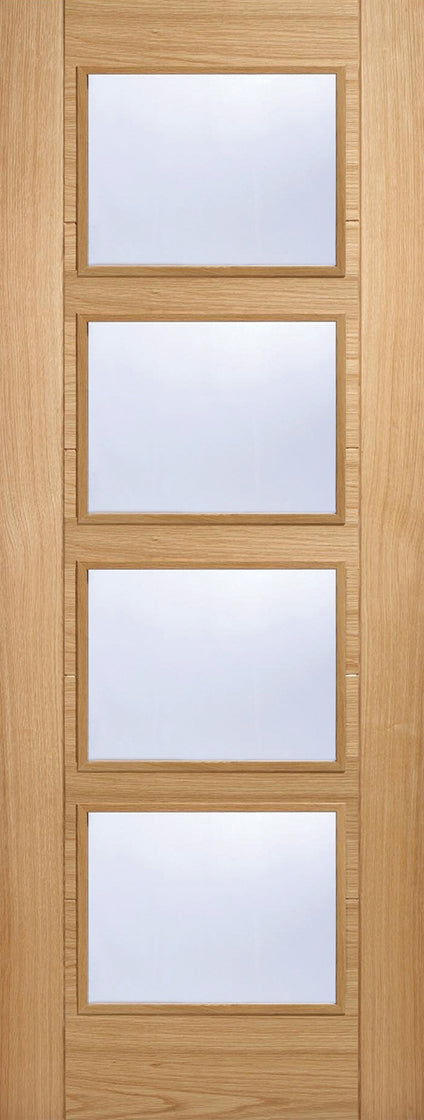 Vancouver Glazed 4L Pre finished Oak Door Kit