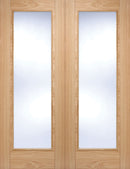 LPD Oak Vancouver Clear Glazed Pair Internal door