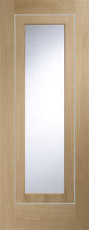 XL Joinery Prefinished Oak Varese Clear Glazed Internal door