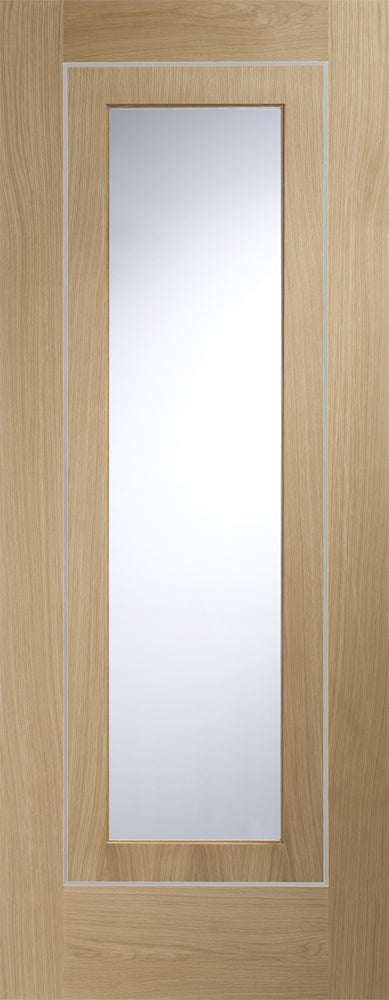 XL Joinery Prefinished Oak Varese Clear Glazed Internal door