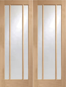 XL Joinery Oak Worcester Door Pair Clear Glazed Internal door