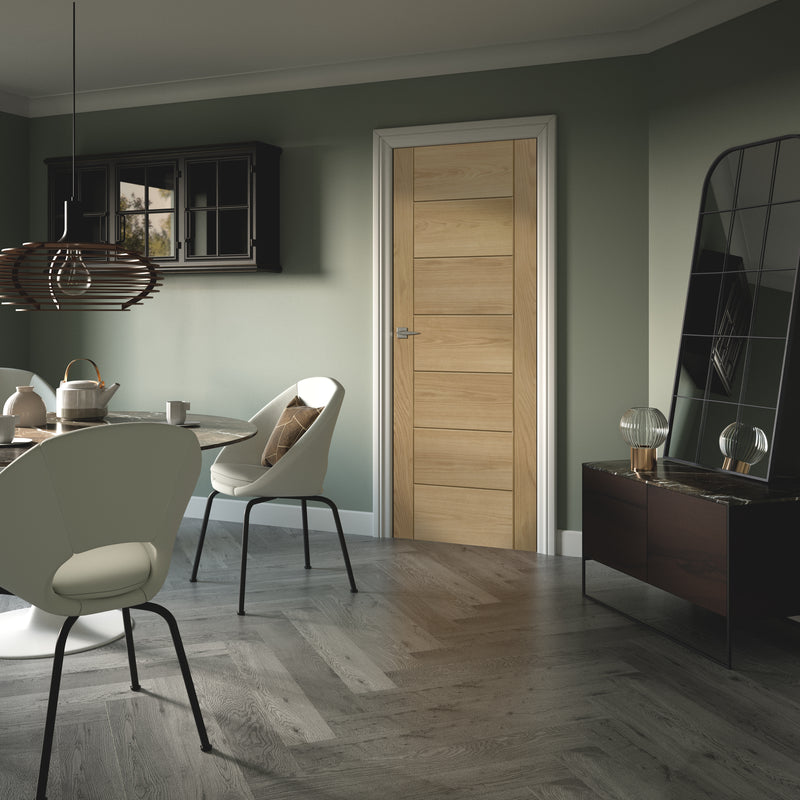 XL Joinery Internal Essential Oak Pre-Finished Palermo Fire Door Internal door