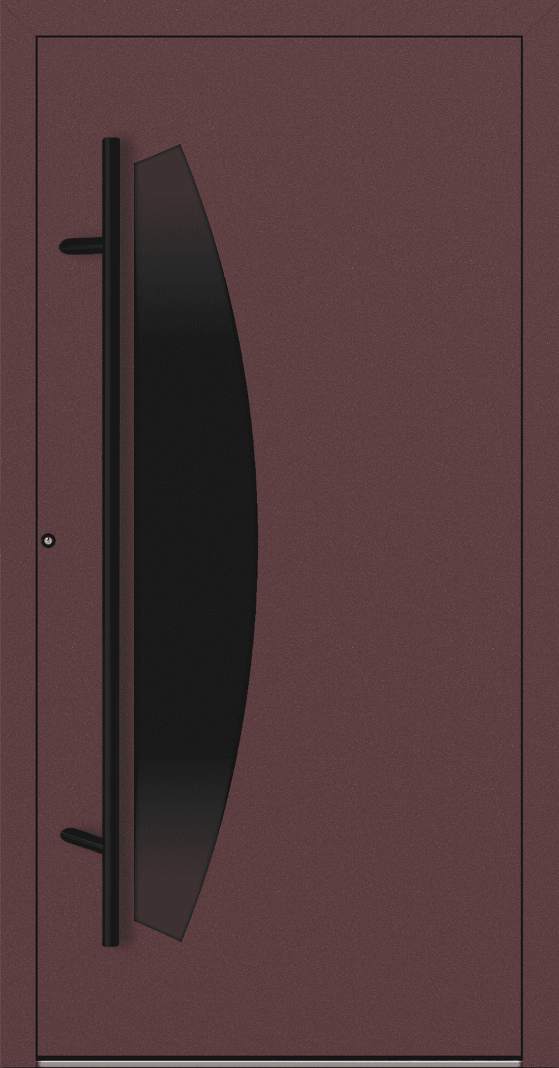 Turenwerke SL75 Design 312 Aluminium Door - Red RAL3005 - Blackline