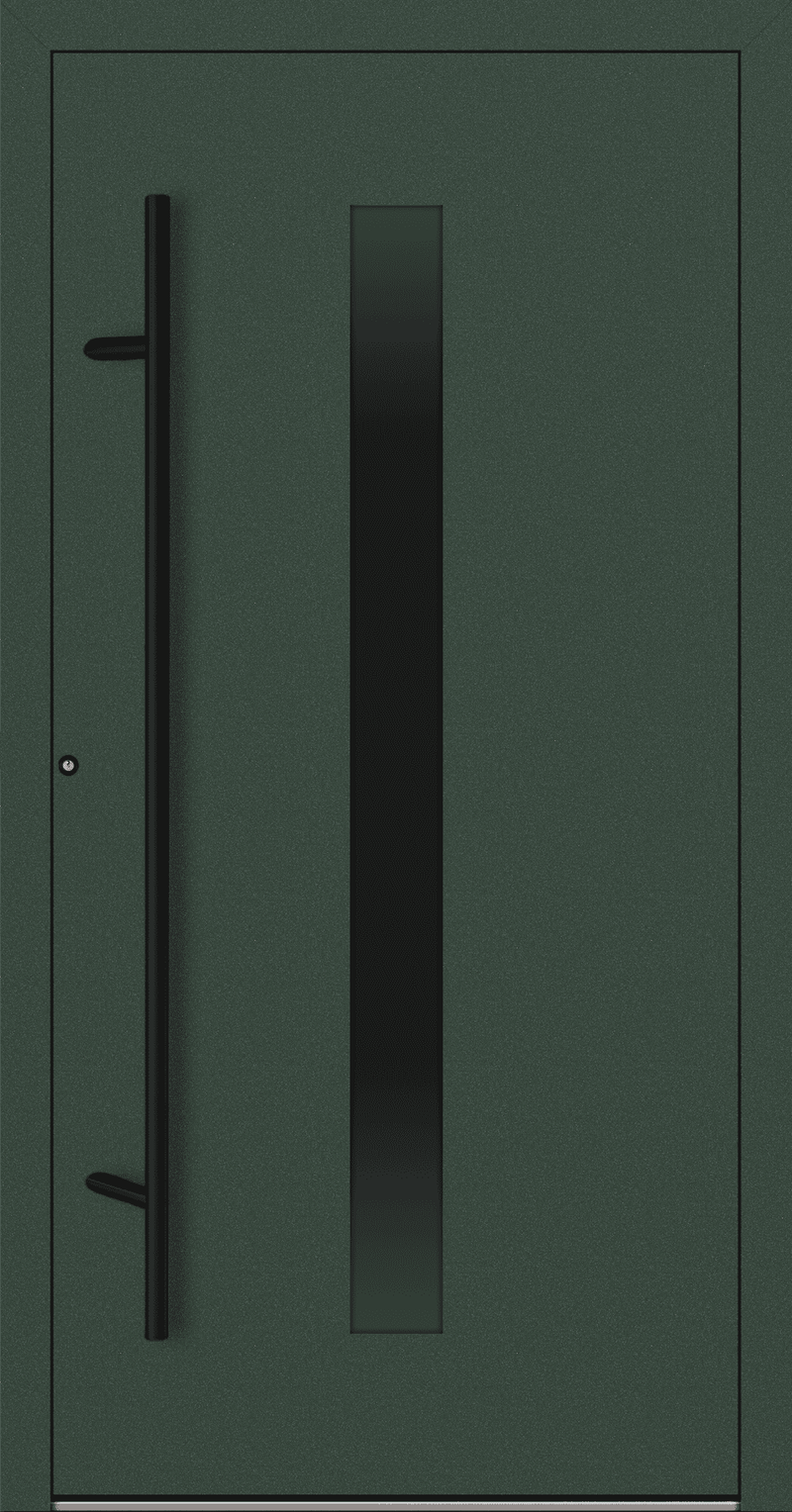 Turenwerke SL75 Design 21 Aluminium Door - Green RAL6009 - Blackline