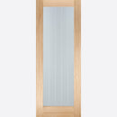 Pre-Assembled Mexicano Pattern 10 Glazed Unfinished Oak Door Set