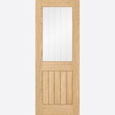 Pre-Assembled Belize Glazed 1L Pre-finished Oak Door Set