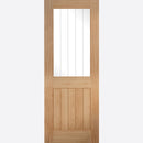 Pre-Assembled Belize Glazed 1L Un-finished Oak Door Set