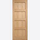 Pre-Assembled Shaker 4P Un-finished Oak Door Set
