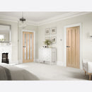 Pre-Assembled Utah Glazed 3L Frosted Un-finished Oak Door Set