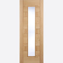 Pre-Assembled Edmonton Glazed 1L Pre-finished Oak Door Set