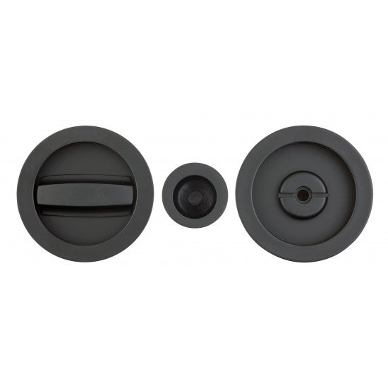 Deanta Pocket Door Round Bathroom Lock (Black)