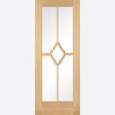 Reims Glazed 5L Pre-finished Oak Door Kit