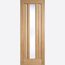 Pre-Assembled Kilburn Glazed 1L Un-finished Oak Door Set