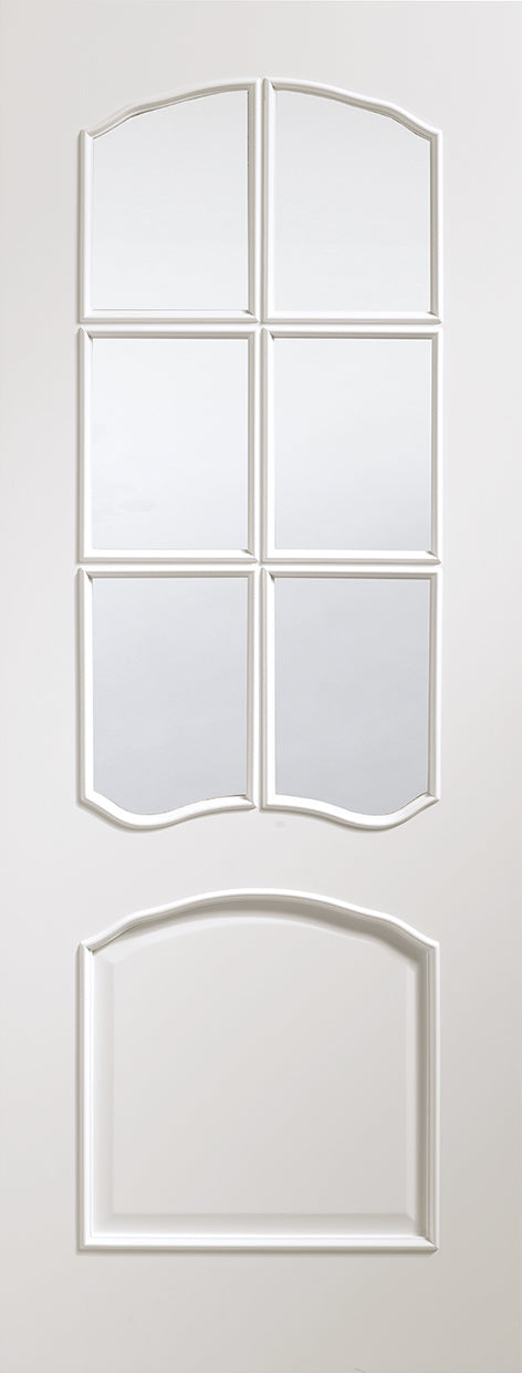 XL Joinery White Riviera Clear Bevelled Glass