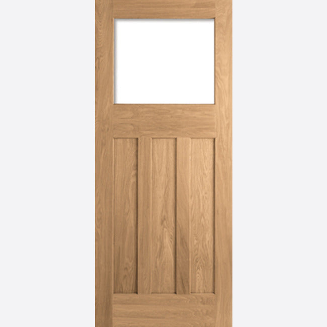 Pre-Assembled DX 30S Style Unglazed Un-finished Oak Door Set