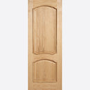Pre-Assembled Louis RM2S Un-finished Oak Door Set