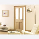 Pre-Assembled Malton Unglazed 2L Un-finished Oak Door Set