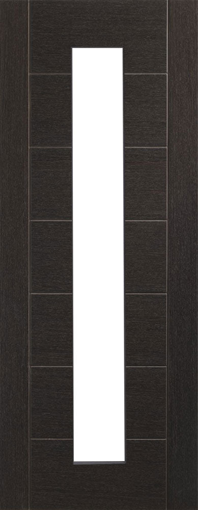 Internal door XL Joinery Palermo Dark Grey Clear Glazed