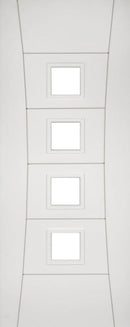 Pre-Assembled White Primed Pamplona Glazed Door Set