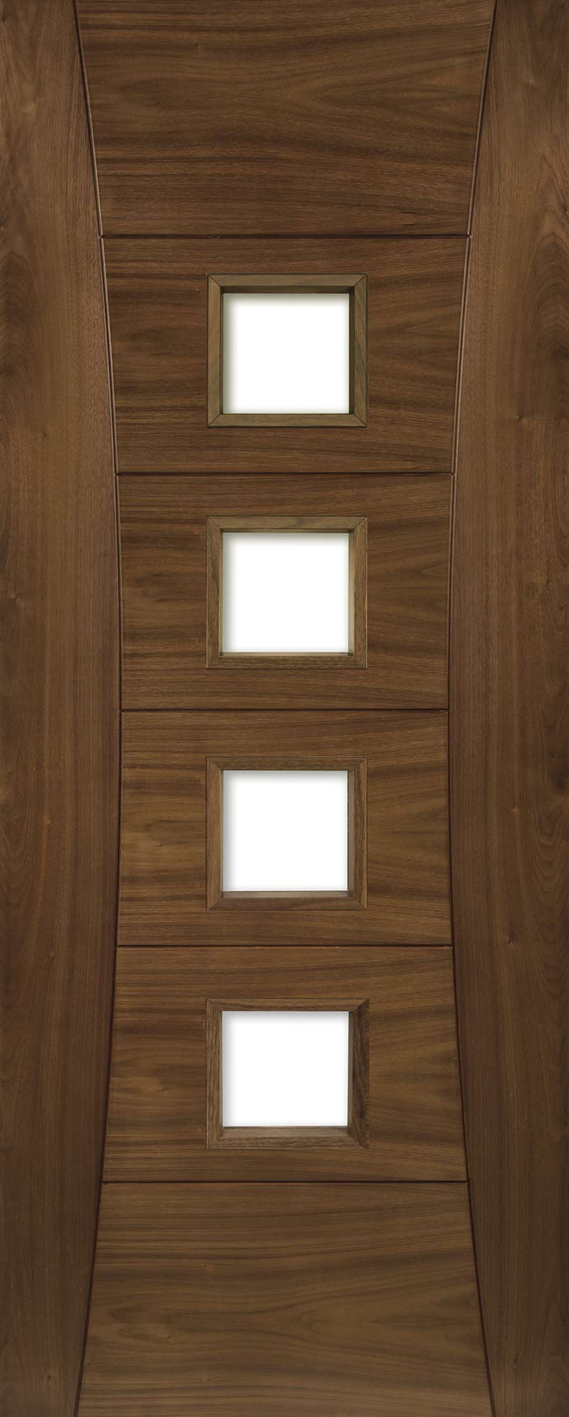 Pre-Assembled Walnut Pamplona Glazed Pre-finished Door Set