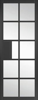 JB Kind Plaza Black Clear Glazed Internal door