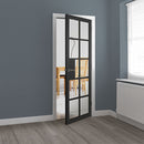 JB Kind Plaza Black Clear Glazed Internal door