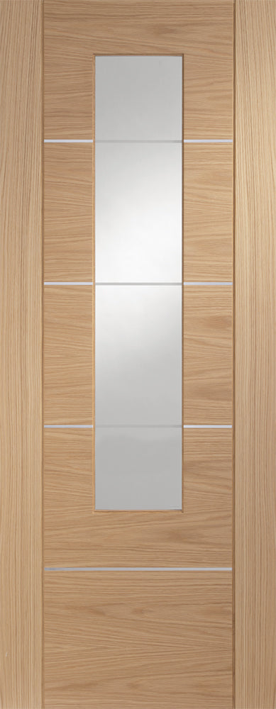 XL Joinery Prefinished Oak Portici Clear Glazed Internal door