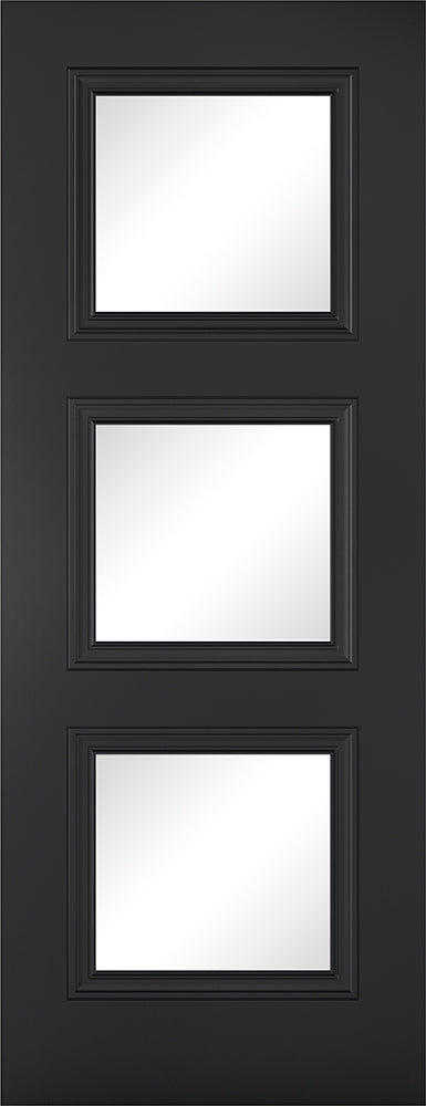 LPD Black Primed Antwerp Glazed Internal door