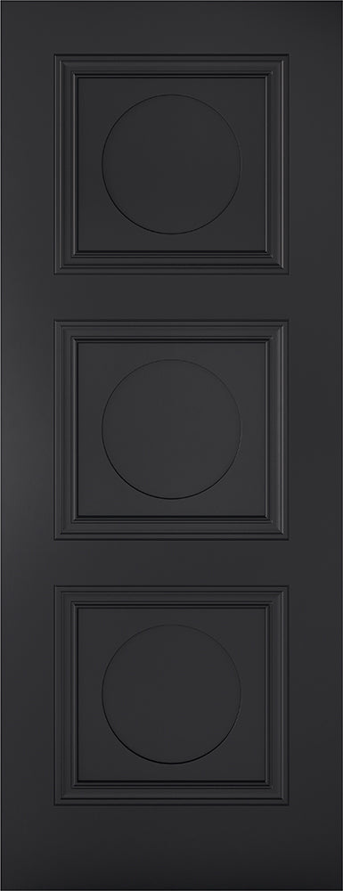 Pre-Assembled Black Primed Antwerp Fire Door Set