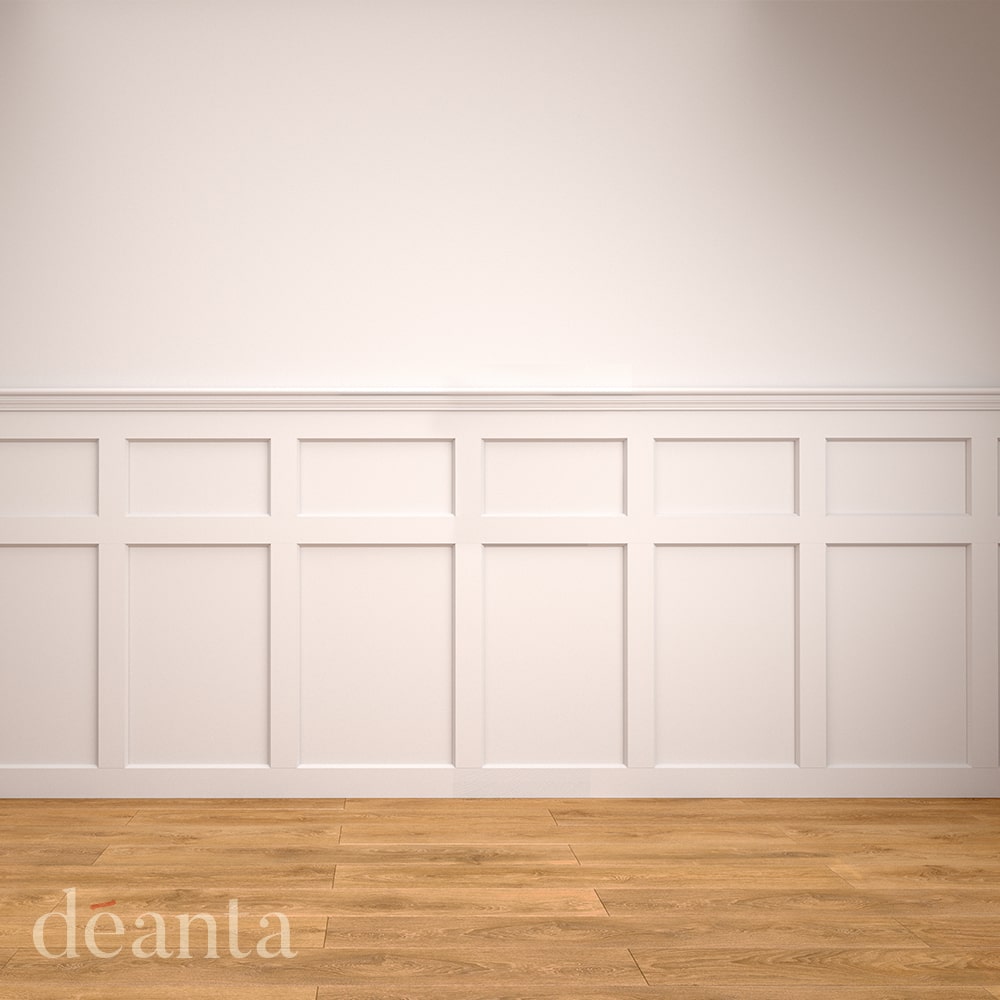 Deanta White Primed Hampton Wall Panelling