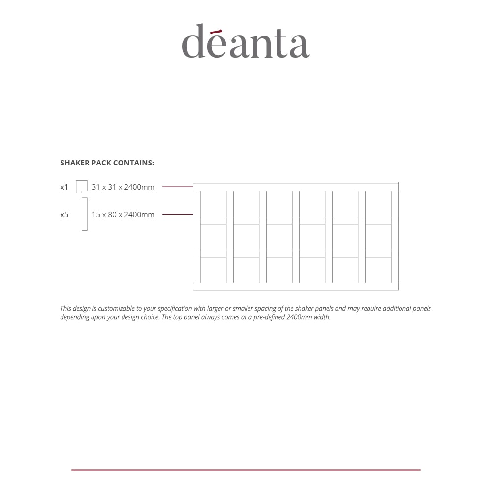 Deanta White Primed Shaker Wall Panelling