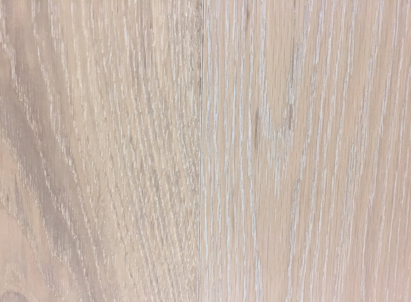 Xylo Fulham R110 Polar White Stained Oak Rustic ABCD Brushed UV Oiled - 14 x 190 x 1900mm