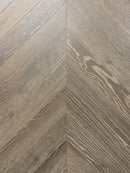 Xylo Soho Chevron R122 White Washed Coffee Stained Oak Rustic-ABCD Brushed UV Oiled - 14 x 90 x 540mm