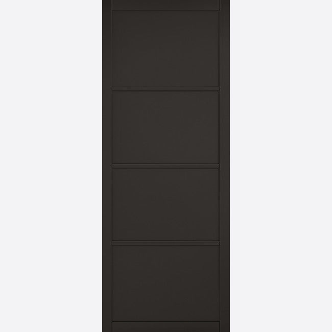 Pre-Assembled Black Primed Soho 4P Door Set