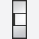 Pre-Assembled Black Primed Tribeca Glazed 3L Door Set